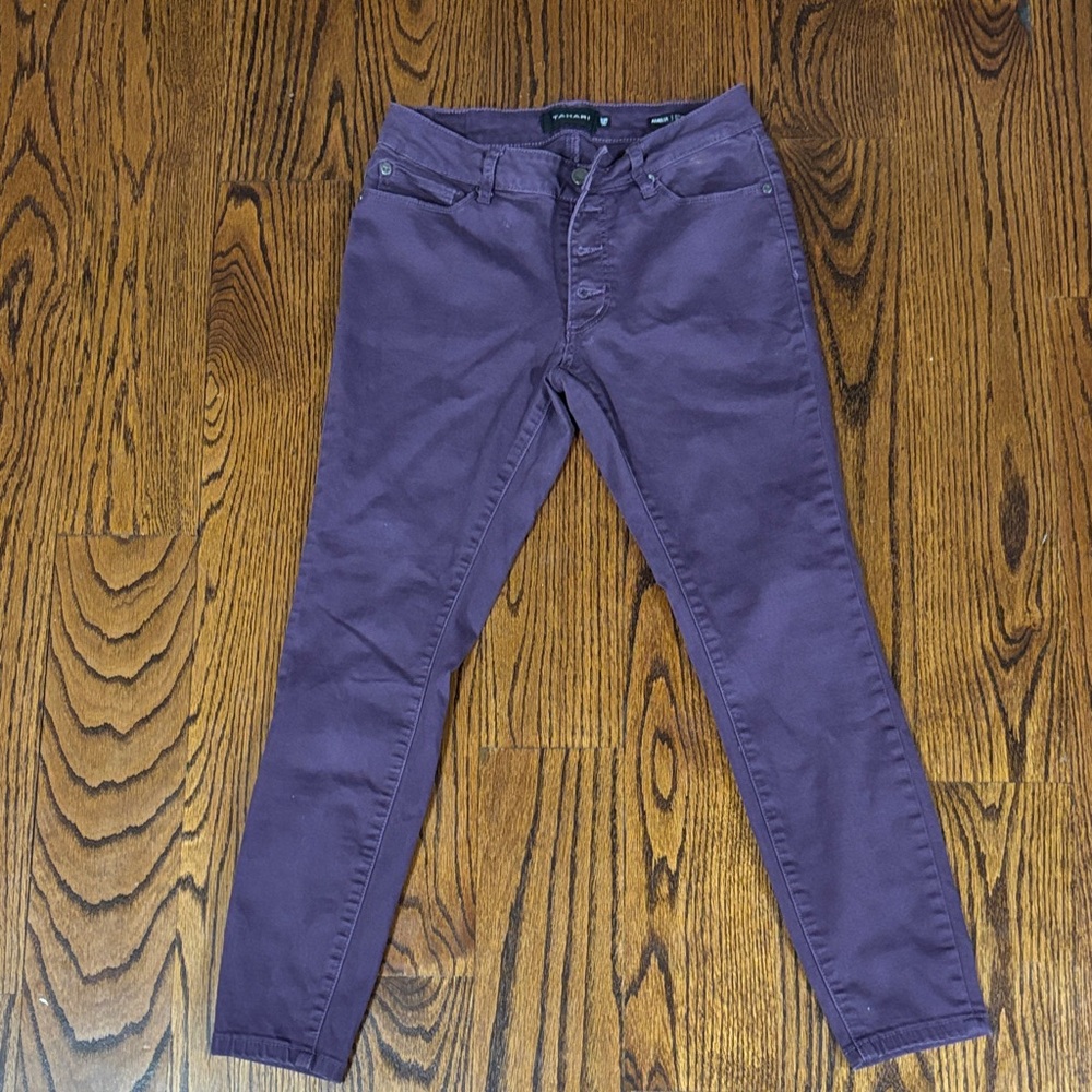 Purple Tahari Skinny Jeans